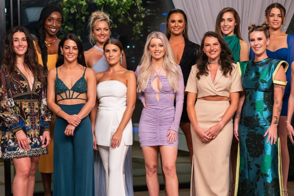 The Bachelor contestants including Leah Cummings. Photo: Channel 10/The Bachelors