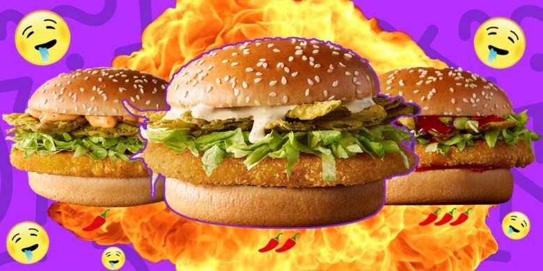 McDonald's Spicy McChicken Burger Range