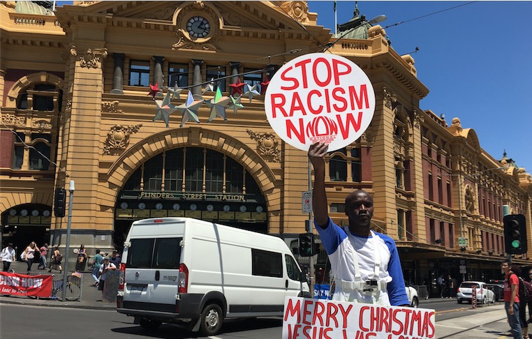 Jafri Katagar Melbourne Racism Protest