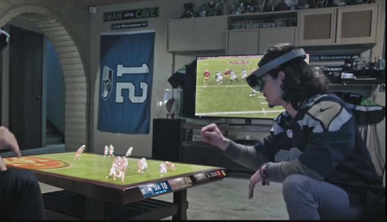 Microsoft Super Bowl Virtual Reality Halolens