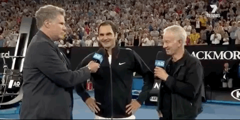 Will Ferrel Interview Roger Federer Australian Open