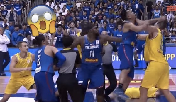 basketball australia Philippines fight
