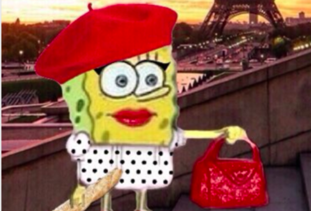 SpongeBob meme travelling world drag