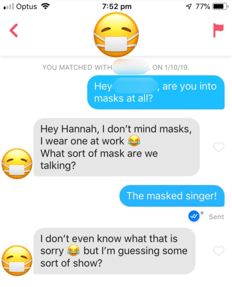 The Masked Singer Tinder
