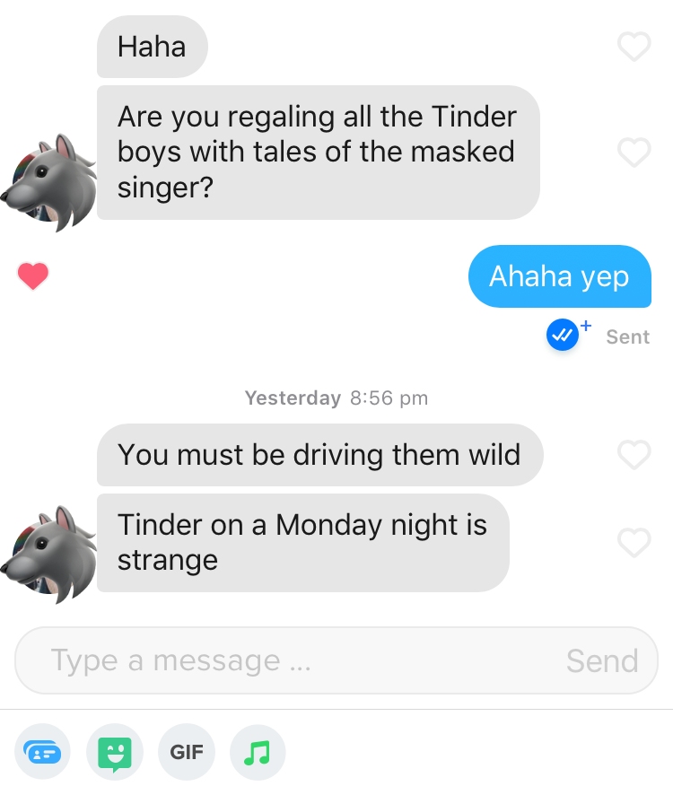 The Masked Singer Tinder