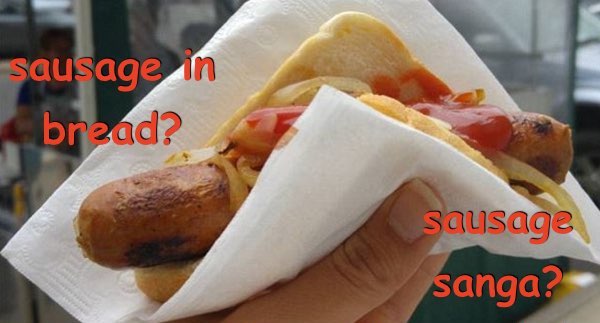 sausage in bread sanga