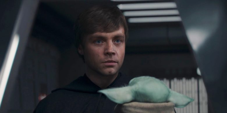 Luke Skywalker and Baby Yoda in 'The Mandalorian' season 2 finale, 'The Rescue'