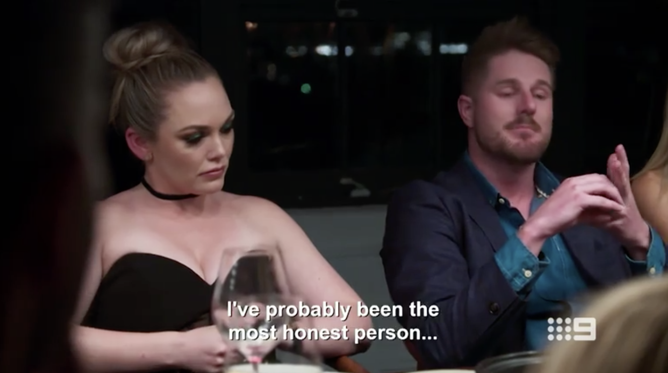 bryce married at first sight dinner party