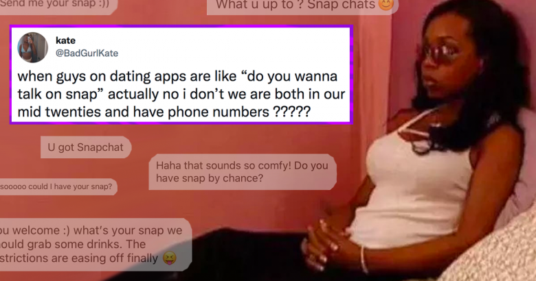 dating apps men ask for snapchat snap tinder
