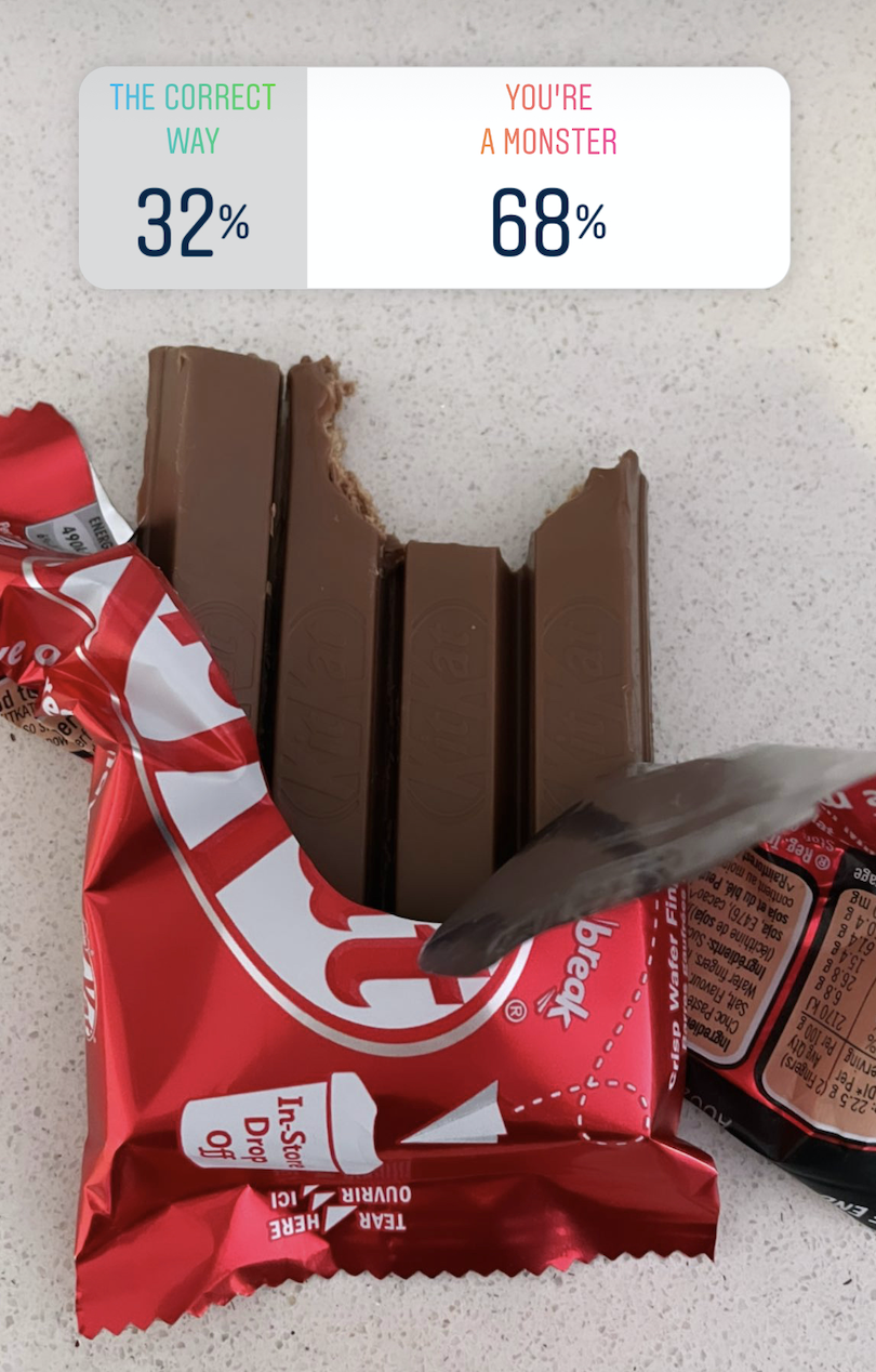 correct way to eat a KitKat