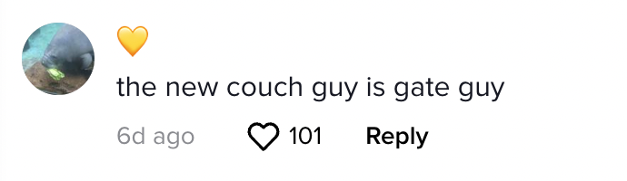 Couch Guy is back this time with Gate Guy From Italy TikTok