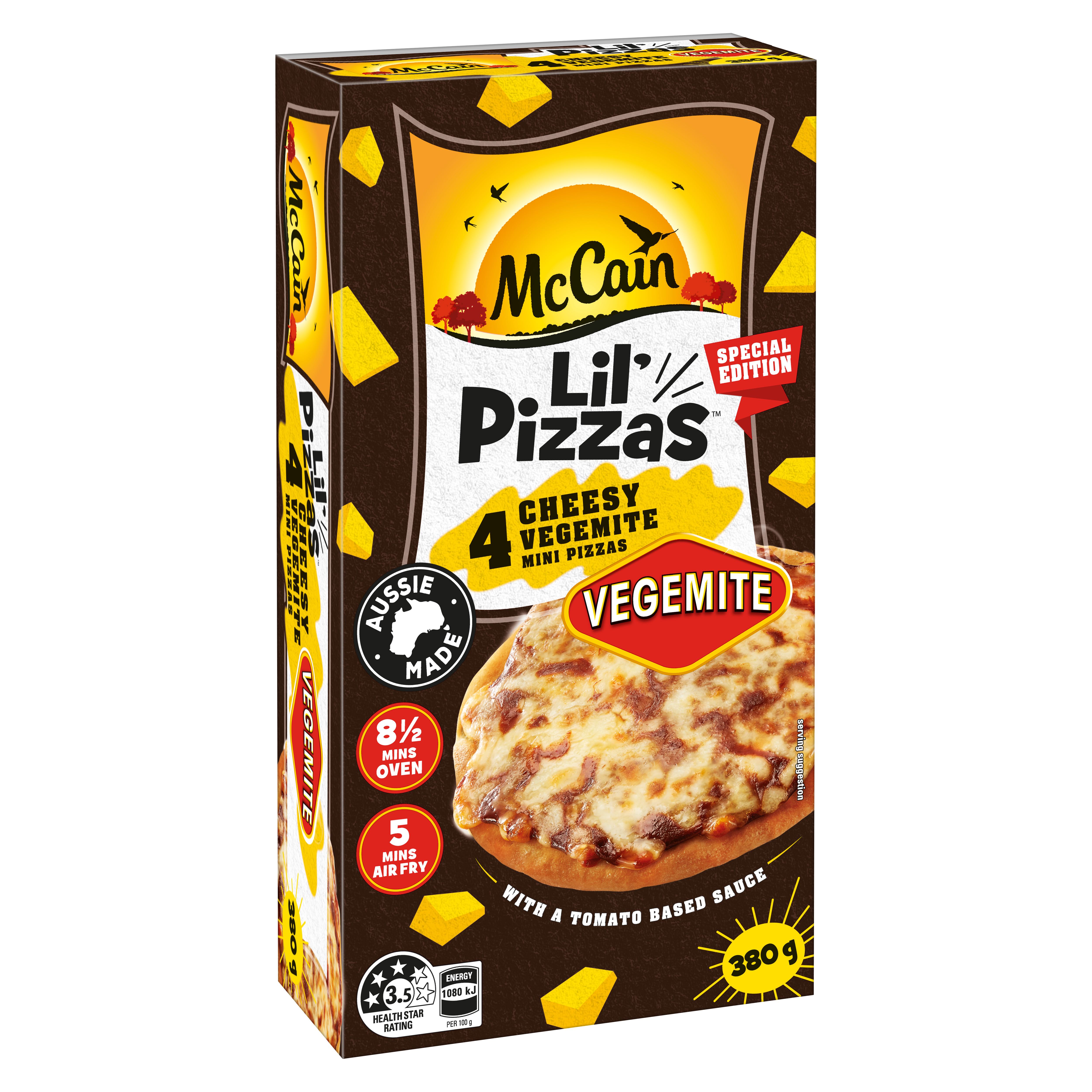 McCain And Vegemite Collab On Pizza Pockets and Lil Pizzas