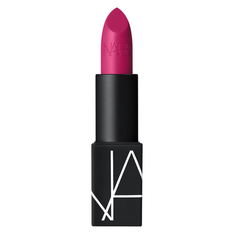 Bright dopamine makeup pink lipstick nars
