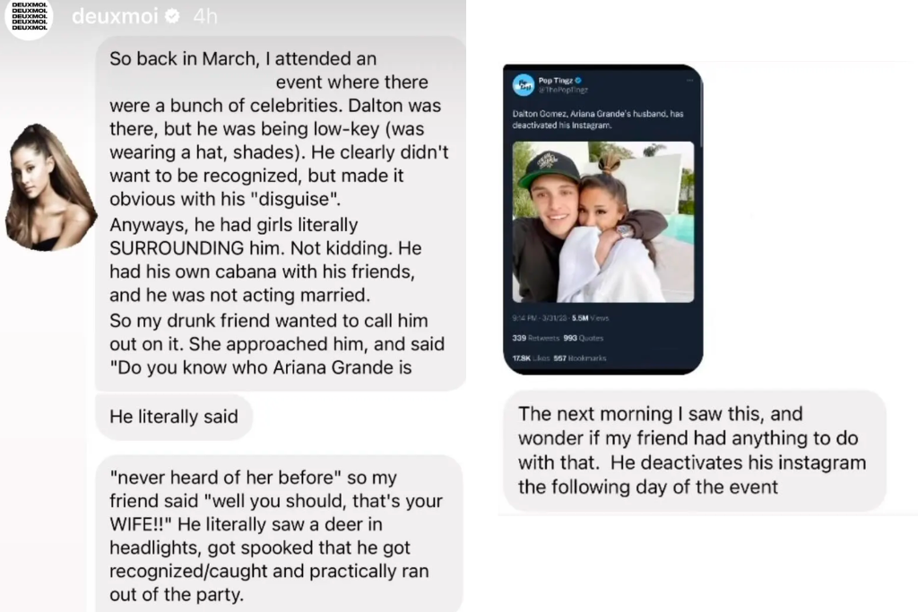 Ariana Grande Dalton Gomez Divorce Split Breakup Relationship Rocky