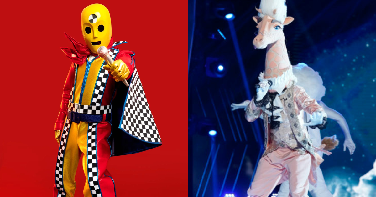 Brian Austin Green as both the Crash Test Dummy and the Giraffe. Image Credit: The Masked Singer.